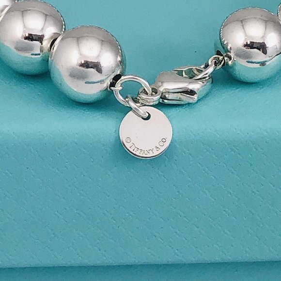 Tiffany HardWear Ball Bracelet in Sterling Silver 10mm Beads - 8.5" Large - Picture 4 of 5